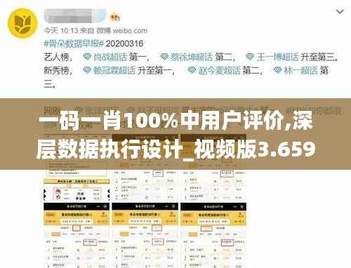一码一肖100%中用户评价,深层数据执行设计_视频版3.659