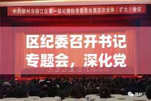 区纪委召开书记专题会,深化党风廉政建设,推动全面从严治党向基层纵深发展
