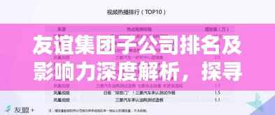 友谊集团子公司排名及影响力深度解析，探寻背后的商业力量