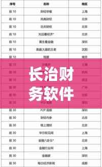 长治财务软件公司排名揭秘,行业影响力榜单揭晓!