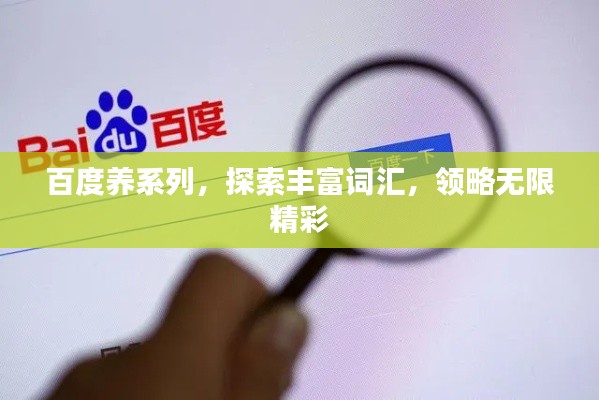 百度养系列，探索丰富词汇，领略无限精彩
